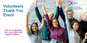 Volunteers thank you event banner